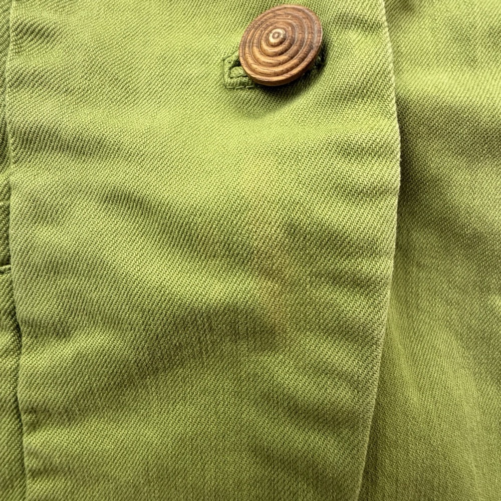 Cartonnier Anthropologie Green Blazer Jacket Womens 8 Cotton Stretch Casual - Picture 5 of 11